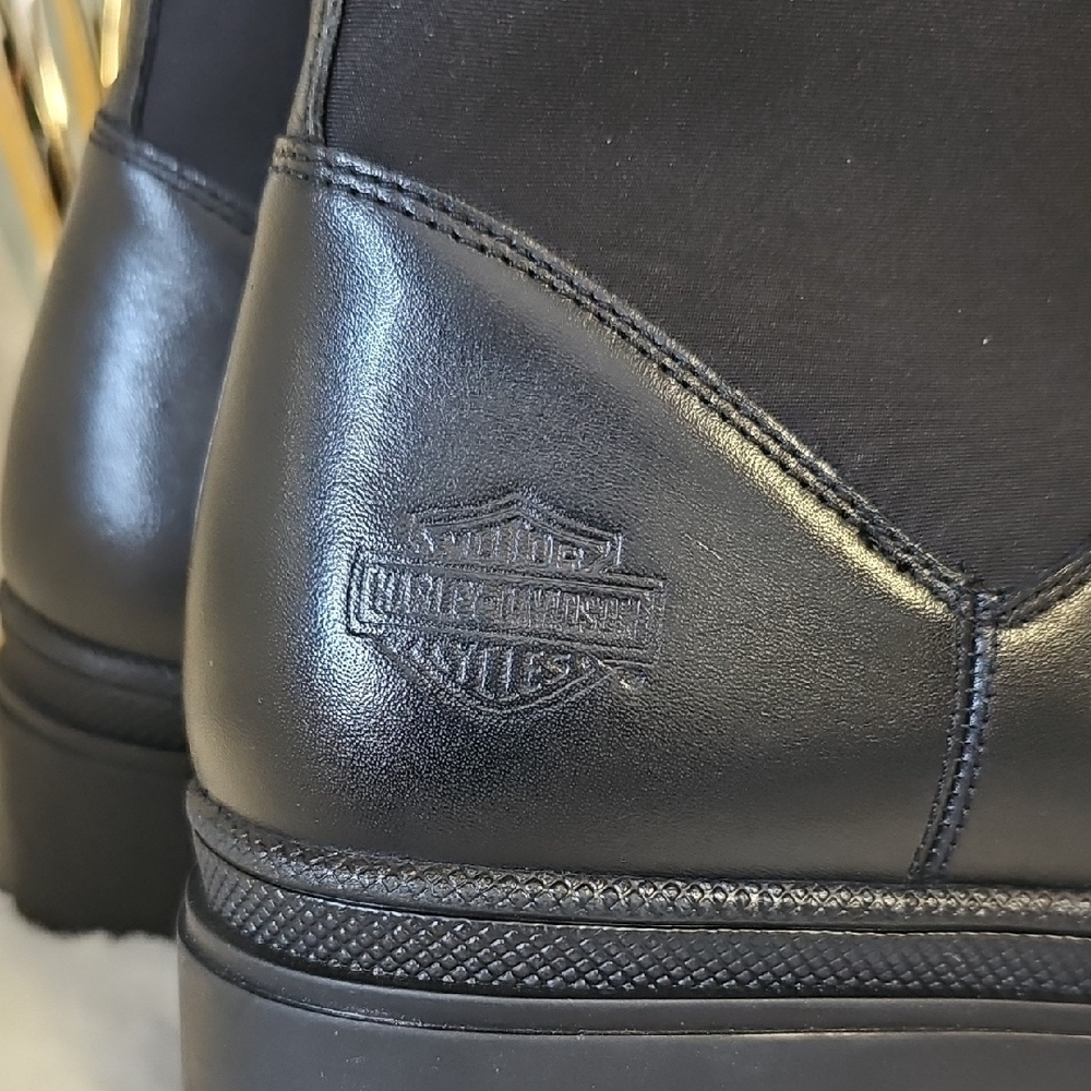 NEW! Harley-Davidson Lenora Black Leather Boots - Picture 2 of 14